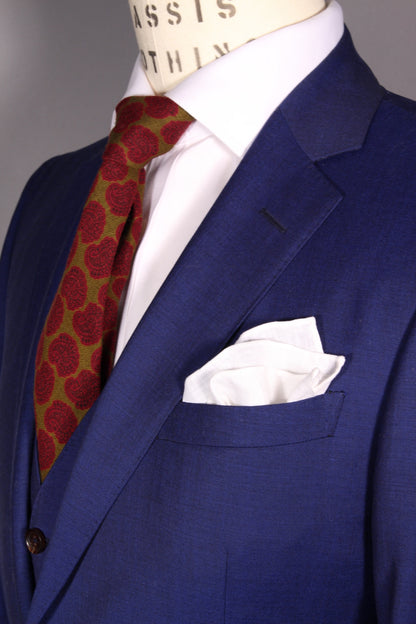"PRESENT AND ACCOUNTED FOR" LINEN POCKET SQUARE