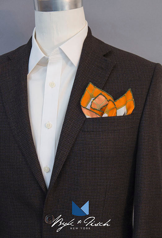 "GOLDEN GOAL" DIGITAL PRINT POCKET SQUARE