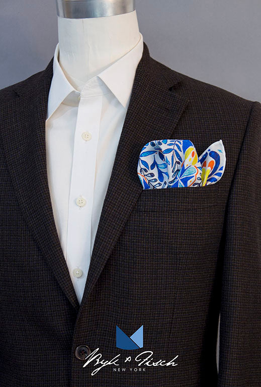 "MYKONOS DREAM" DIGITAL PRINT POCKET SQUARE