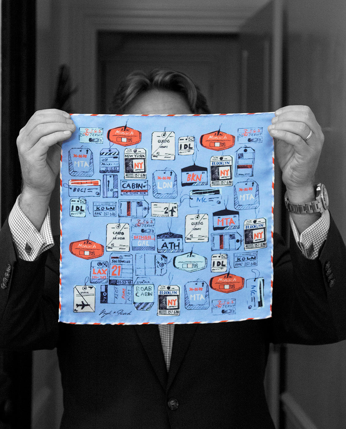 "MAKE IT COUNT" DIGITAL PRINT POCKET SQUARE