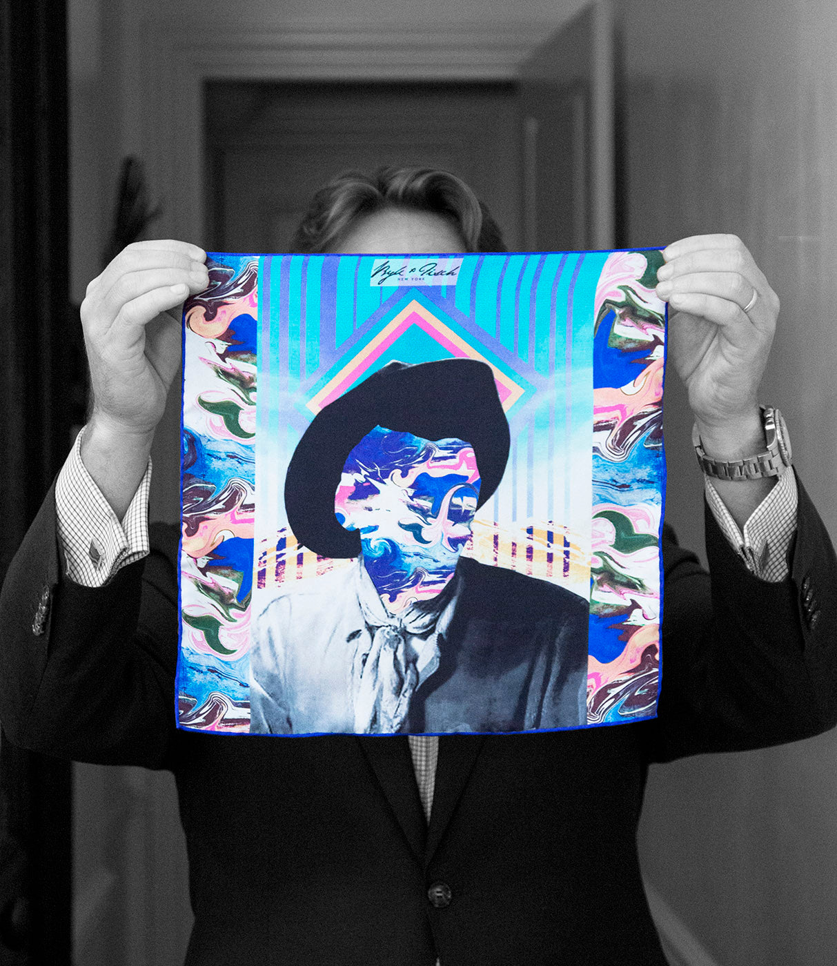 "KALEIDOSCOPE KOWBOY" DIGITAL PRINT POCKET SQUARE